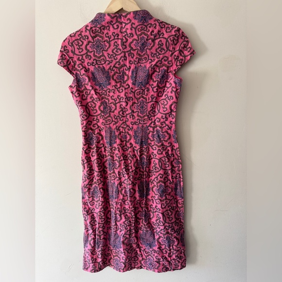 Yifei Stunning Pink Cap Sleeve Traditional Asian Inspired Dress - Picture 4 of 5